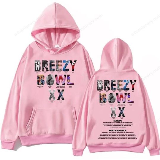 Chris Brown Breezy Bowl XX Tour 2025 Hoodie Harajuku Sweatshirt