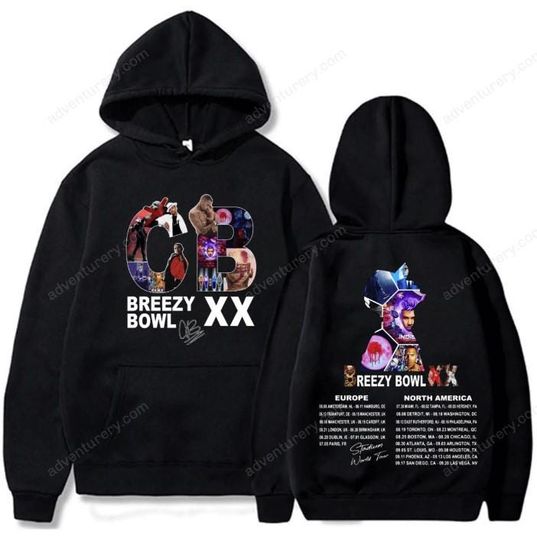 Chris Brown CB Hoodie Harajuku Pullover Breezy Bowl XX