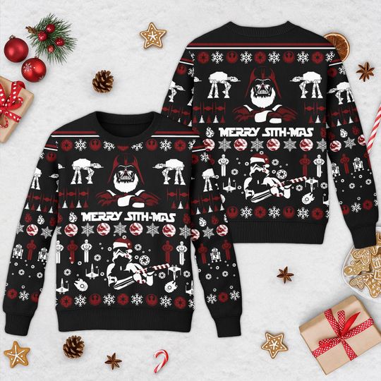 Star Wars Christmas Ugly Sweater, Merry Sith-Mas Sweatshirt, Darth Vader Xmas Shirt, Galaxy's Edge Shirt, Christmas Gift For Men Women