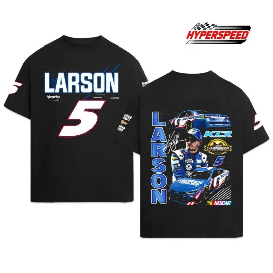 Kyle Larson 2025 NASCAR T-Shirt #5 Hendrick Motorsports Graphic Shirt