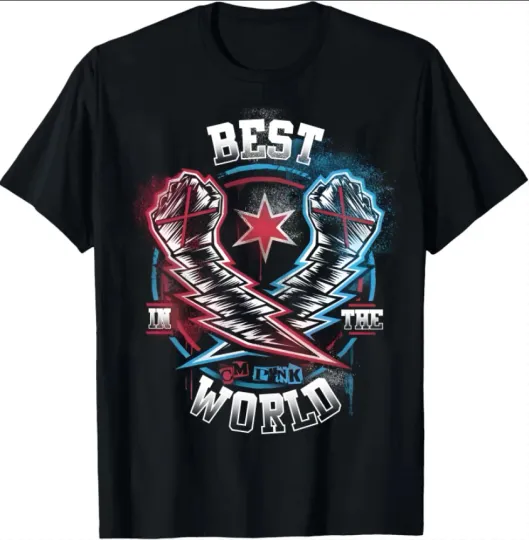 Black CM Punk Lightning Fists T-Shirt