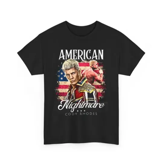 Wrestling Entertainment Cody Rhodes The American Nightmare Wrestling Black T-Shirt