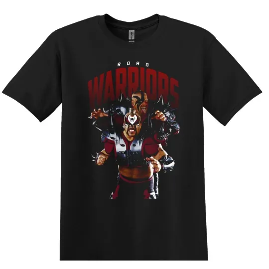 Discover Wrestling Entertainment Road Warriors Wrestling T-Shirt Black