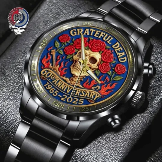 Discover Grateful De ad Black Stainless Steel Watch