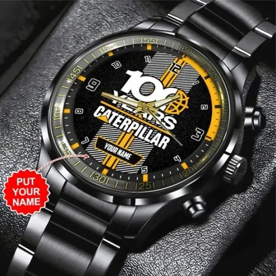 Discover Personalized Caterpillar Black Stainless Steel Watch