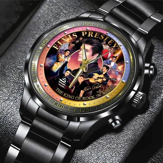 Discover Elvis Presley Black Stainless Steel Watch
