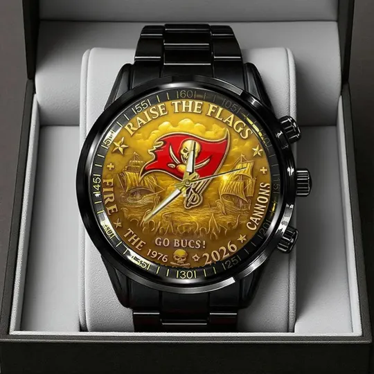 Buccaneers 50th Anniversary 2025 Black Stainless Steel Watch