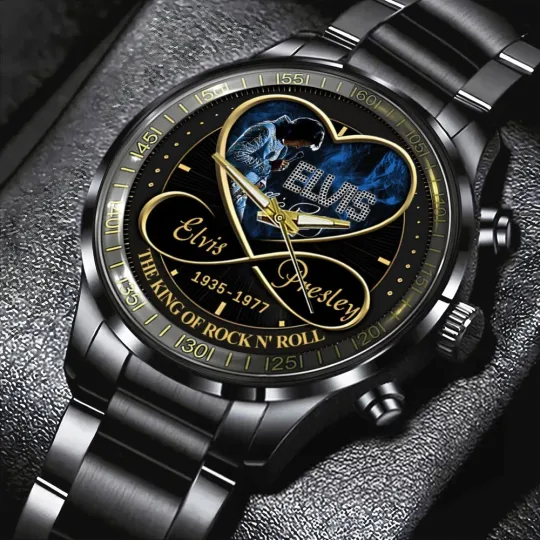 Discover Elvis Presley Black Stainless Steel Watch