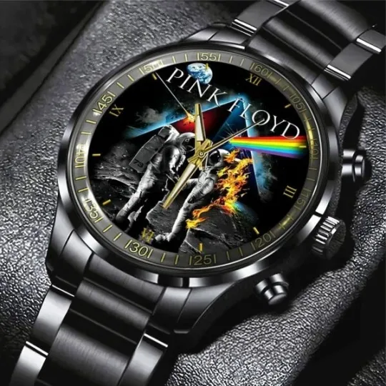 Pink Floyd Black Stainless Steel Watch