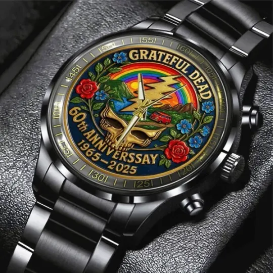 Discover Grateful De ad Black Stainless Steel Watch