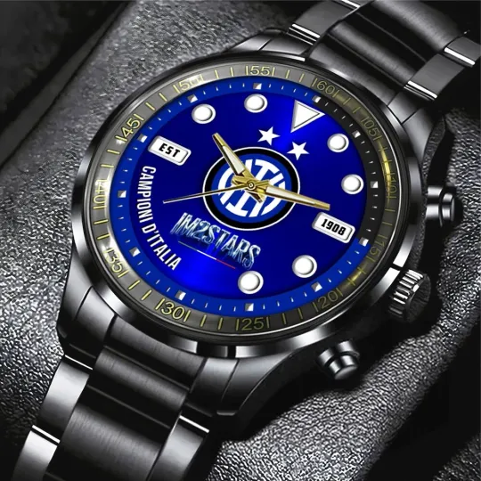 Discover Inter Milan FC Black Stainless Steel Watch