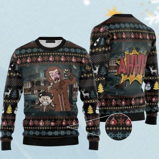 Home Alone Ugly Christmas Sweater, Harry and Marv