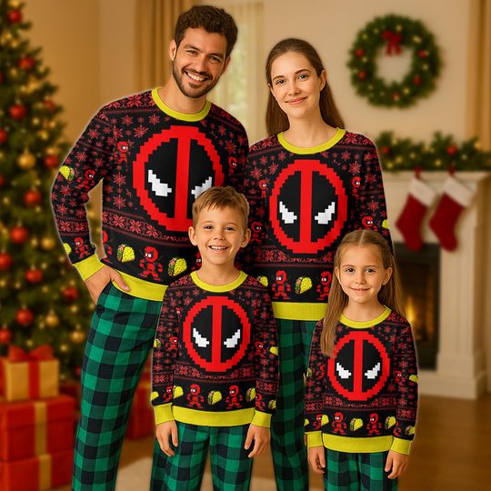 Discover Deadpool Christmas Ugly Sweater, Marvel Xmas Sweatshirt, Deadpool Christmas Gift For Men Women Kid, Superhero Christmas Shirt