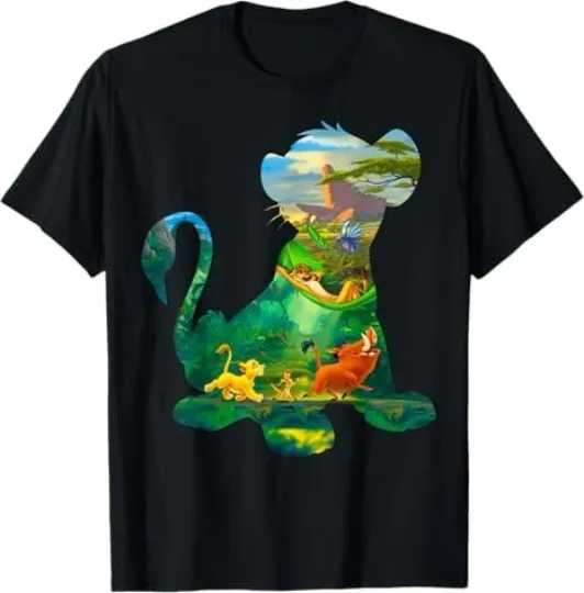 Discover Disney Lion King Simba Silhouette Graphic T-Shirt Size S - 5XL
