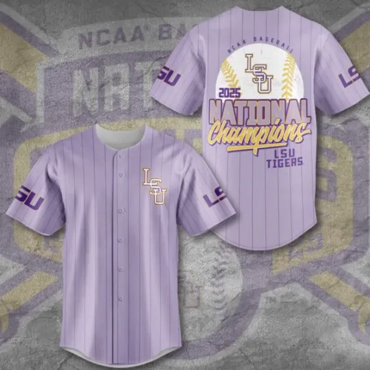 Discover YC LSU Tigers Baseball Baseball Jersey 2025 Champions