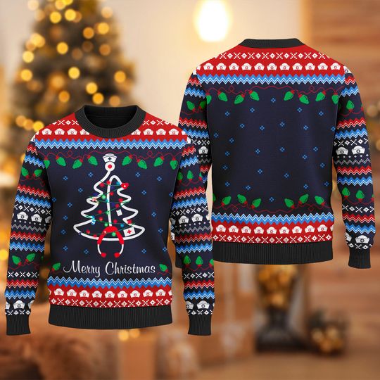 Discover Nurse Ugly Christmas Sweater, Nursing Christmas Sweatshirt, Merry Nursemas Xmas Party 3D Shirt, Doctor Christmas Gift For Men Women