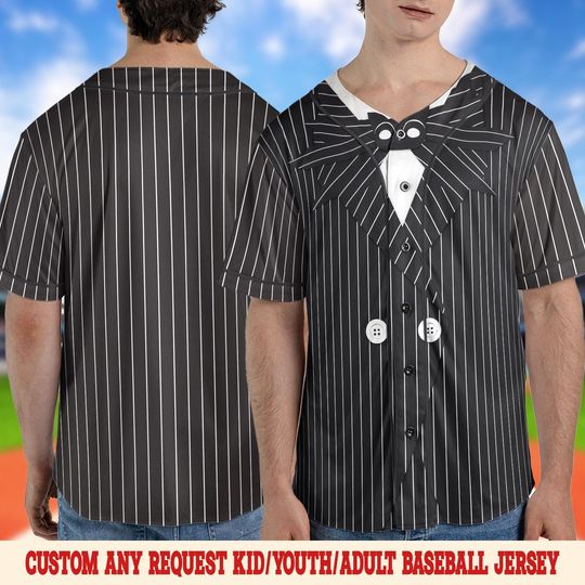 Discover Jack Skellington Costume Jersey, The Nightmare Before Christmas Cosplay Jersey Shirt