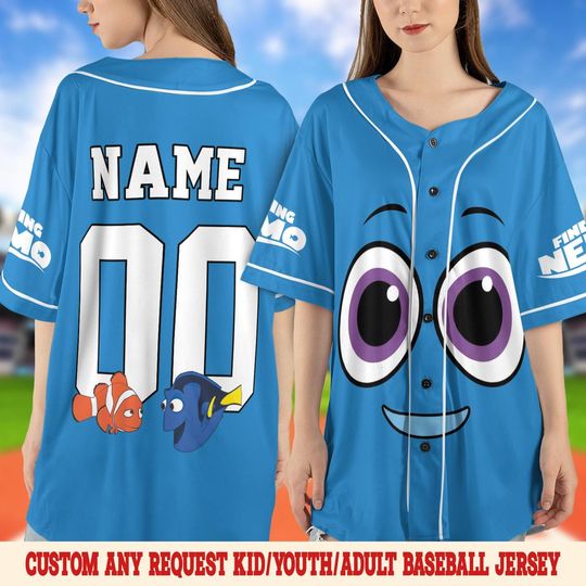 Discover Finding Nemo Baseball Jersey, Personalized Number Name Jersey