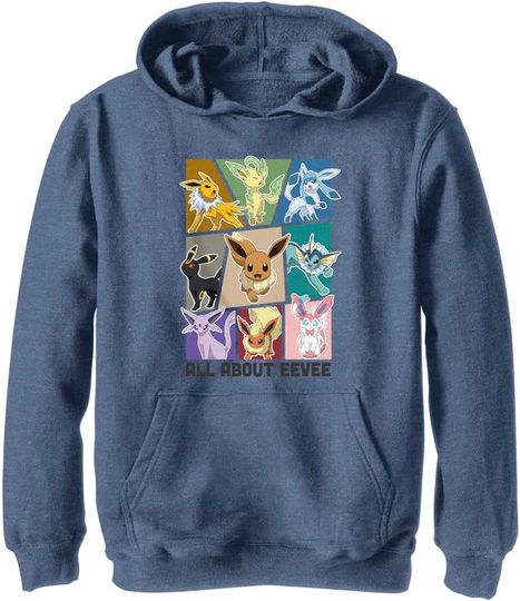 Discover Fifth Sun Kids' PKM Eeveelution Youth Pullover Hoodie