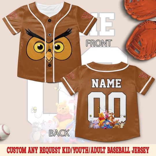 Discover Custom Disney Winnie the Pooh Baseball Jersey, Custom Adult Disney Jersey Baseball Jersey