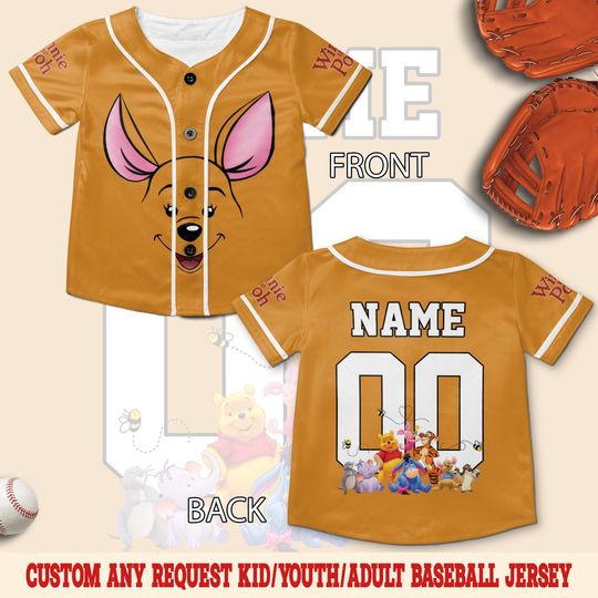 Discover Custom Disney Winnie the Pooh Baseball Jersey, Custom Adult Disney Jersey Baseball Jersey
