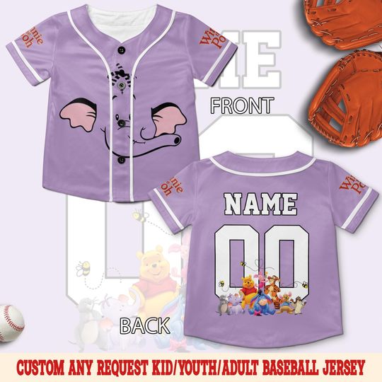 Discover Custom Disney Winnie the Pooh Baseball Jersey, Custom Adult Disney Jersey Baseball Jersey