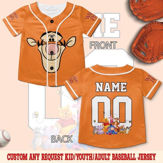 Discover Custom Disney Winnie the Pooh Baseball Jersey, Custom Adult Disney Jersey Baseball Jersey