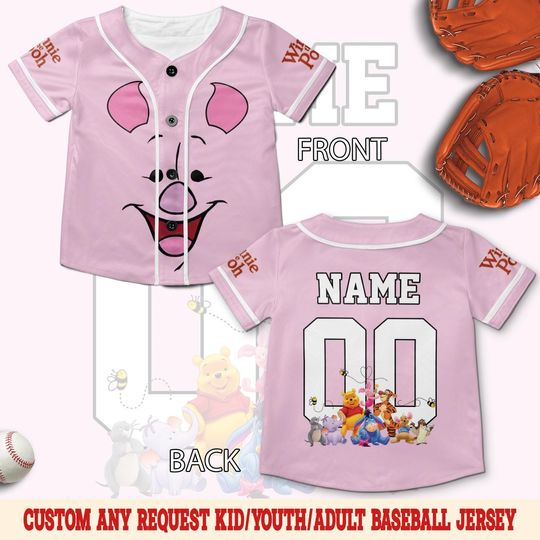 Discover Custom Disney Winnie the Pooh Baseball Jersey, Custom Adult Disney Jersey Baseball Jersey