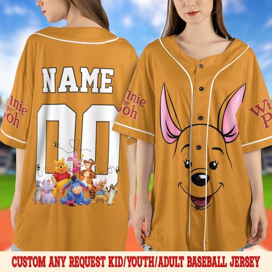 Discover Custom Disney Winnie the Pooh Baseball Jersey, Custom Adult Disney Jersey Baseball Jersey
