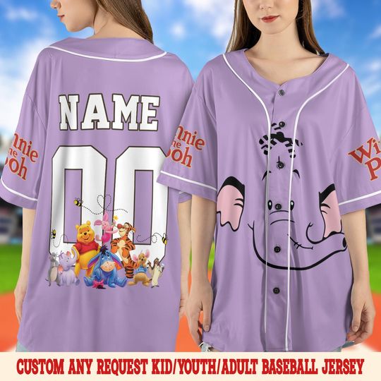 Discover Custom Disney Winnie the Pooh Baseball Jersey, Custom Adult Disney Jersey Baseball Jersey
