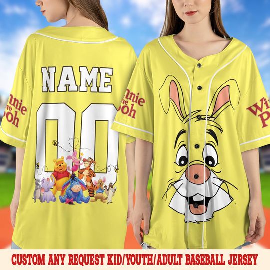 Discover Custom Disney Winnie the Pooh Baseball Jersey, Custom Adult Disney Jersey Baseball Jersey