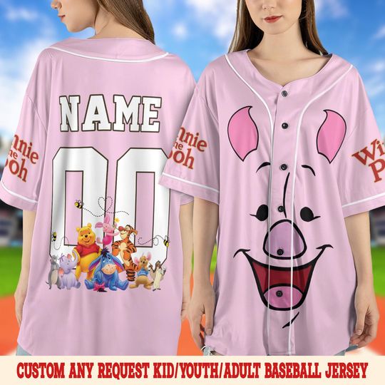 Discover Custom Disney Winnie the Pooh Baseball Jersey, Custom Adult Disney Jersey Baseball Jersey