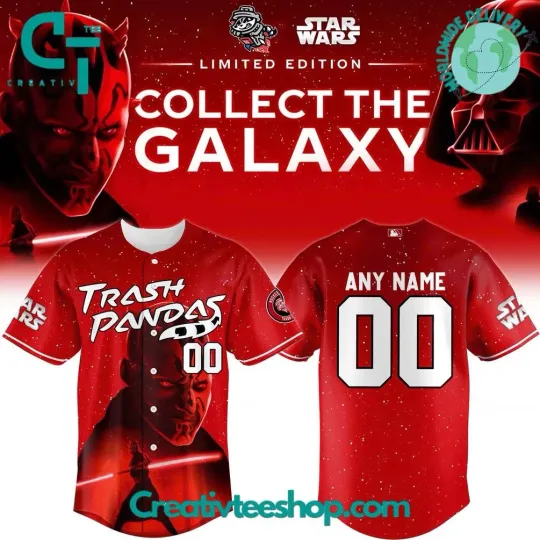 Discover Rocket City Trash Pandas x Star Wars Baseball Jersey 2025