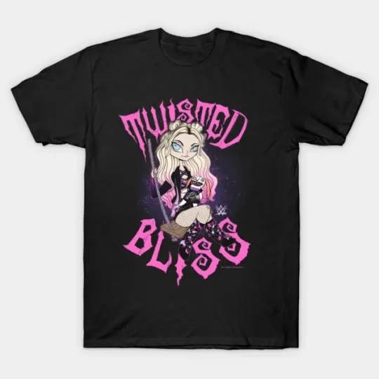 Discover Wrestling Entertainment Alexa Bliss Wrestling Twisted Black T-Shirt