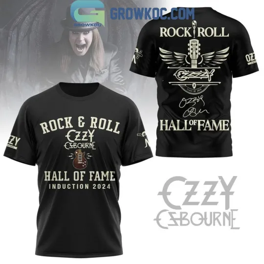 Discover Ozzy Osbourne Hall of Fame Rock and Roll 3D T-Shirt 2024