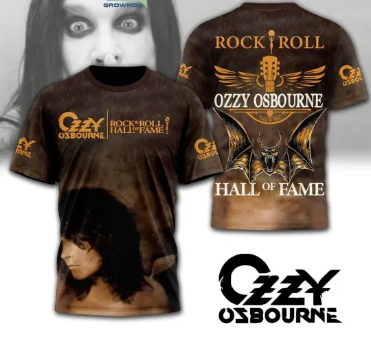 Discover Ozzy Osbourne Paranoid 3D T-Shirt Tribute to Ozzy Hall of Fame 2024