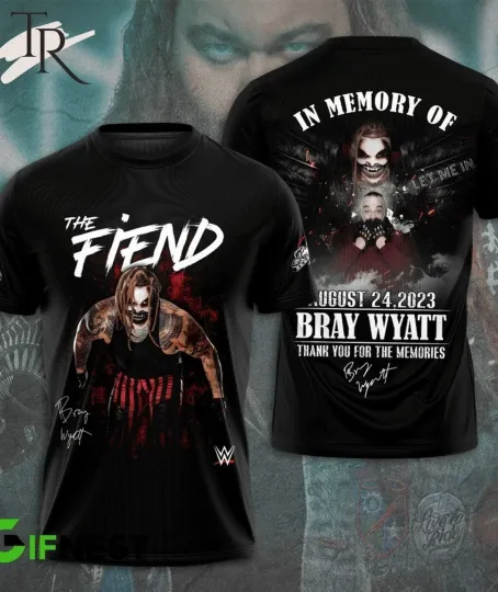 Bray Wyatt The Fiend 3D T-Shirt In Memory Of August 24, 2023