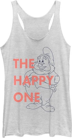 Discover Fifth Sun Disney Princesses One Happy Dwarf Women's Racerback Tank Top