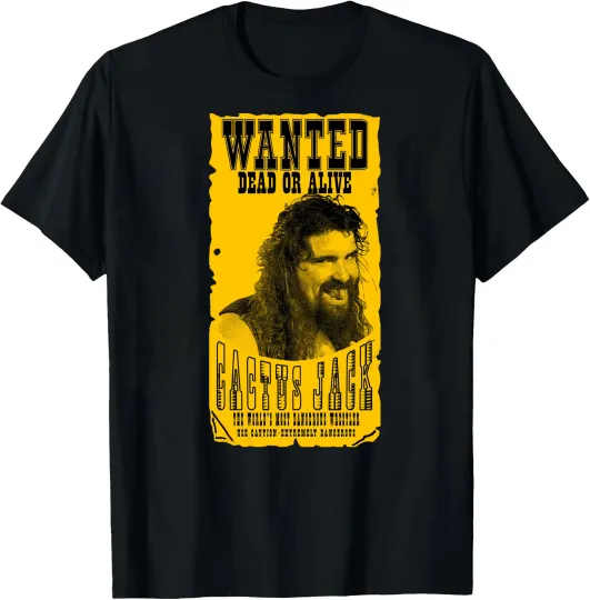 Discover Wrestling Entertainment Cactus Jack Wanted Black T-Shirt