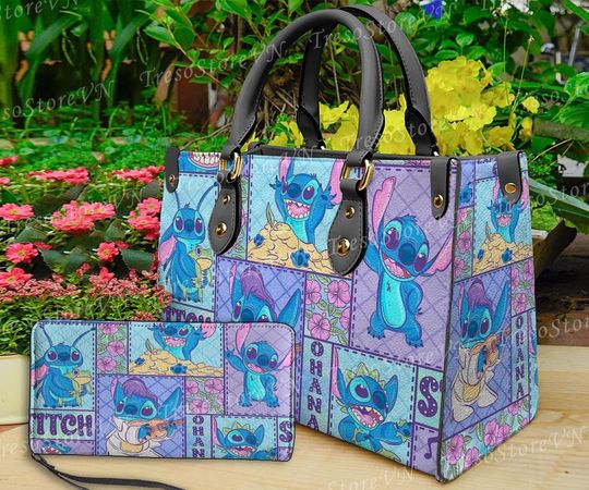 Discover Personalized Stitch Cartoon Leather Bag Handbag, Stitch  Lovers Handbag, Women Crossbody Bag