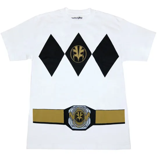 Discover Power Rangers White Ranger 3D T-Shirt with Belt Costume