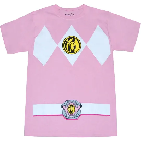 Discover Pink Ranger 3D T-Shirt, Mighty Morphin Power Rangers Costume