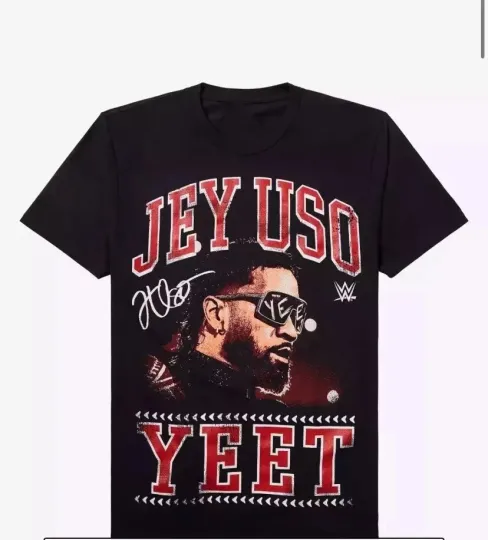 Discover Wrestling Entertainment Jey Uso Black T-Shirt , Yeet