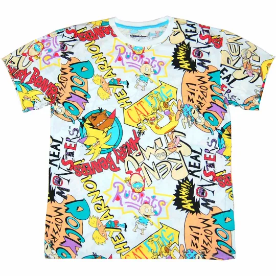 Discover Nick 90s Nicktoons 90's All Over Print T-Shirt