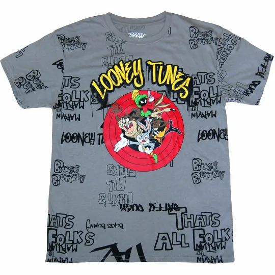 Discover Looney Tunes Graffiti All Over Print T-Shirt