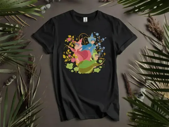 Discover Disney Funny Flora Fauna And Merryweather T-SHIRT Unisex