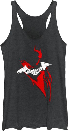 Fifth Sun Batman Spray Paint Women's Fast Fashion Racerback Tank Top