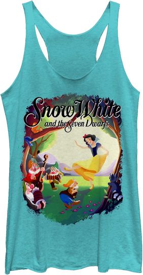 Discover Fifth Sun Oh My Disney Princess Snow White Dance Women's Racerback Tank Top