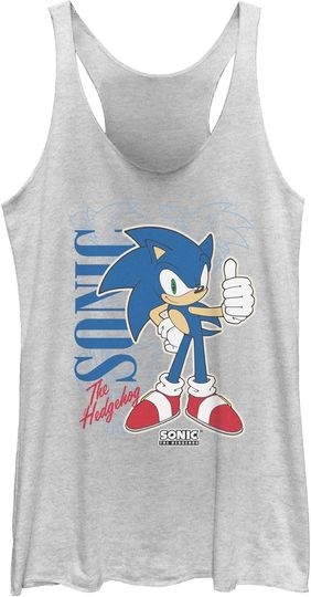 Discover Women's Sonic the Hedgehog Thumbs Up Racerback Tank Top