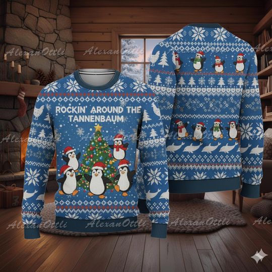 Discover Christmas Penguins Ugly Sweater, Im So Cool Xmas Sweater, Cute Santa Pet Ugly Sweater Men Women Kid, Penguin Lover Tee, Funny Xmas Gift